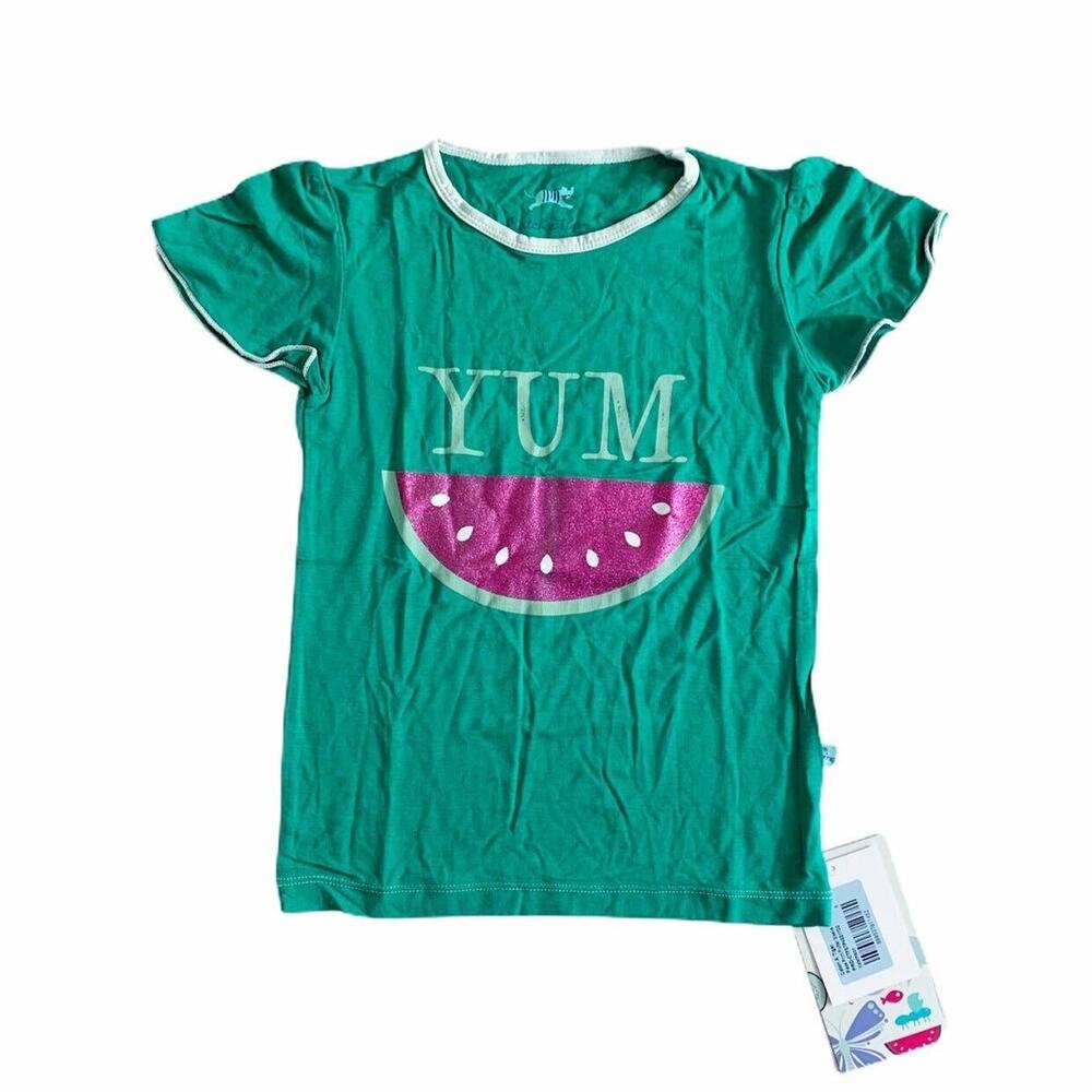 NWT Catch A Tiger by Kickee Pants Bamboo Sparkly Watermelon Tee Size 5